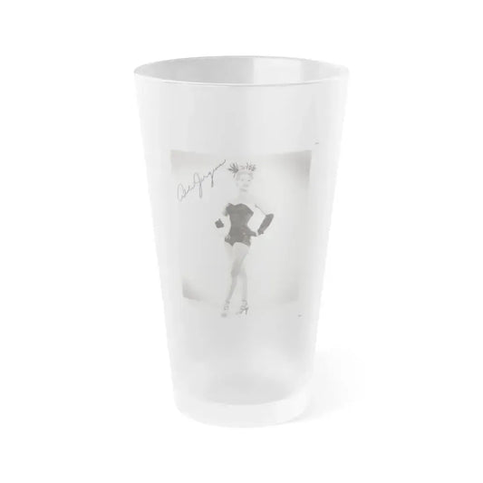 Adele Jergens #245 - 8x10 Vintage B&W Glamour Promo Photo for ''Armored Car Robbery'' '50 Film (Vintage Female Icon) Frosted Pint Glass 16oz 16oz Frosted - Go Mug Yourself