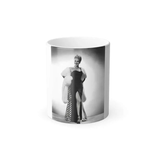 Adele Jergens #246 - Vintage B&W Glamour Promo Photo for ''Armored Car Robbery'' '50 (Vintage Female Icon) Color Changing Coffee Mug 11oz - Go Mug Yourself