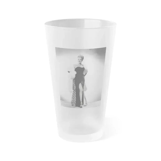 Adele Jergens #246 - Vintage B&W Glamour Promo Photo for ''Armored Car Robbery'' '50 (Vintage Female Icon) Frosted Pint Glass 16oz 16oz Frosted - Go Mug Yourself