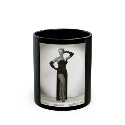 Adele Jergens #247 - Vintage B&W Glamour Promo Photo for ''Armored Car Robbery'' Film 6-22-50 (Vintage Female Icon) Black Coffee Mug 11oz - Go Mug Yourself