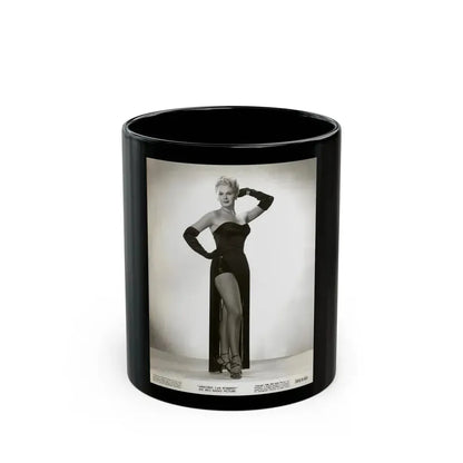 Adele Jergens #247 - Vintage B&W Glamour Promo Photo for ''Armored Car Robbery'' Film 6-22-50 (Vintage Female Icon) Black Coffee Mug 11oz - Go Mug Yourself
