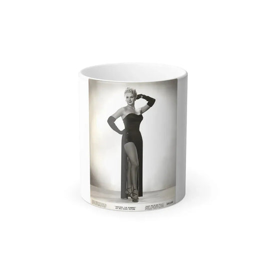 Adele Jergens #247 - Vintage B&W Glamour Promo Photo for ''Armored Car Robbery'' Film 6-22-50 (Vintage Female Icon) Color Changing Coffee Mug 11oz - Go Mug Yourself