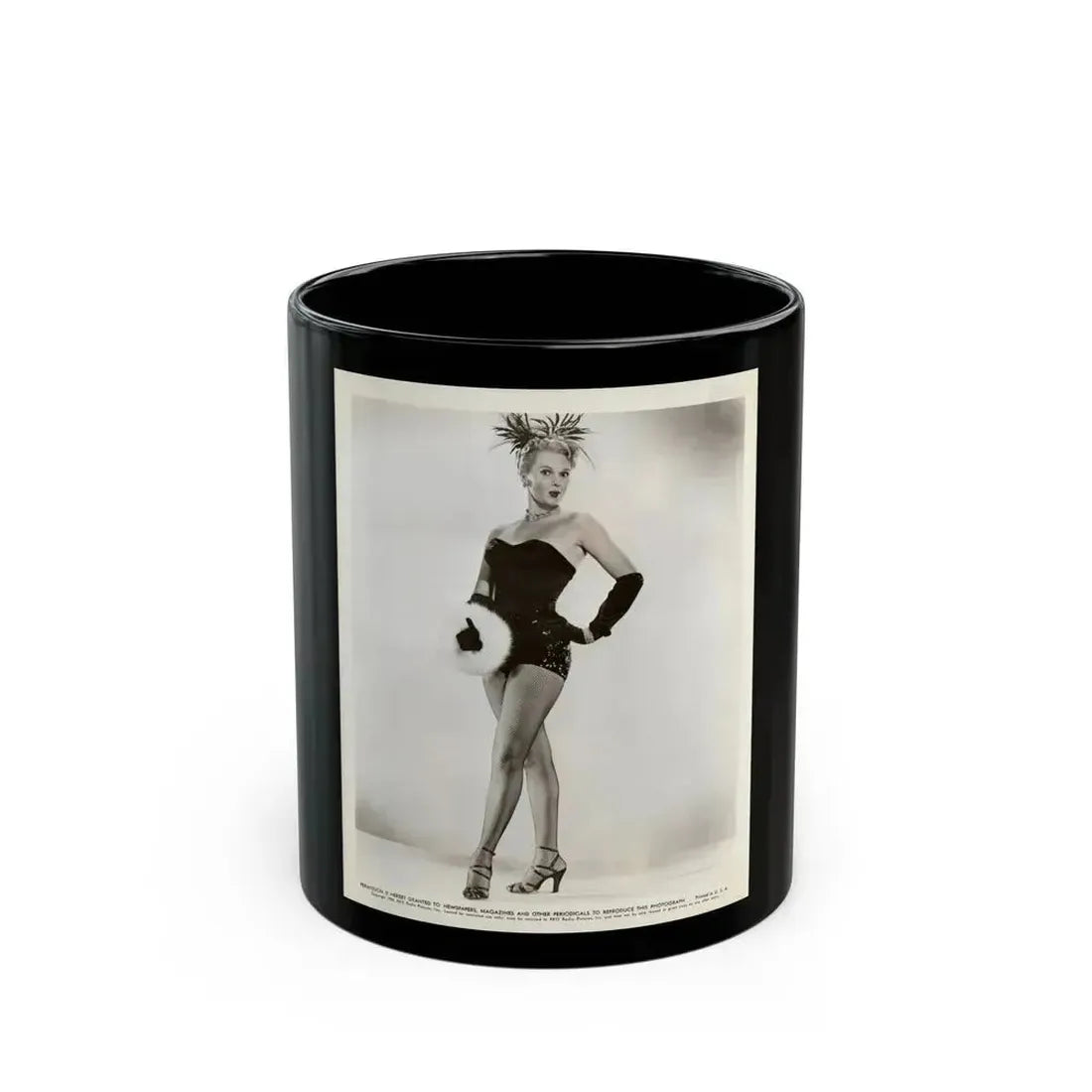 Adele Jergens #248 - 8x10 Vintage Full Body Glamour Promo Photo for ''Armored Car Robbery'' '50 (Vintage Female Icon) Black Coffee Mug 11oz - Go Mug Yourself