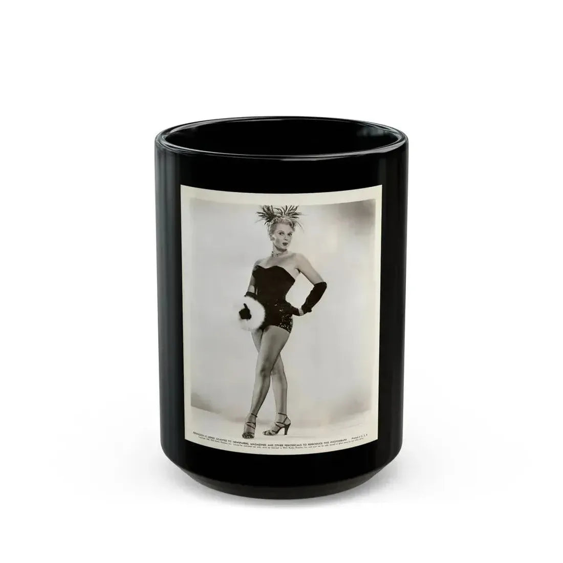 Adele Jergens #248 - 8x10 Vintage Full Body Glamour Promo Photo for ''Armored Car Robbery'' '50 (Vintage Female Icon) Black Coffee Mug 15oz - Go Mug Yourself