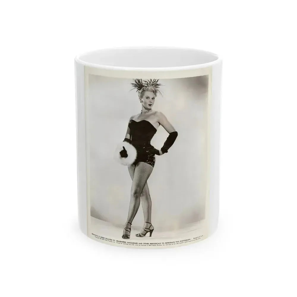 Adele Jergens #248 - 8x10 Vintage Full Body Glamour Promo Photo for ''Armored Car Robbery'' '50 (Vintage Female Icon) White Coffee Mug 11oz - Go Mug Yourself