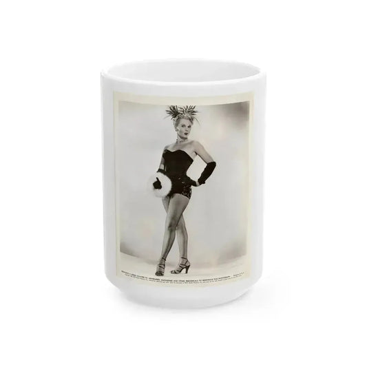 Adele Jergens #248 - 8x10 Vintage Full Body Glamour Promo Photo for ''Armored Car Robbery'' '50 (Vintage Female Icon) White Coffee Mug 15oz - Go Mug Yourself