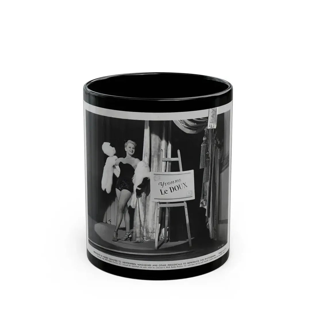 Adele Jergens #249 - Vintage B&W Glamour Promo Photo Photo for ''Armored Car Robbery'' '50 Film (Vintage Female Icon) Black Coffee Mug 11oz - Go Mug Yourself