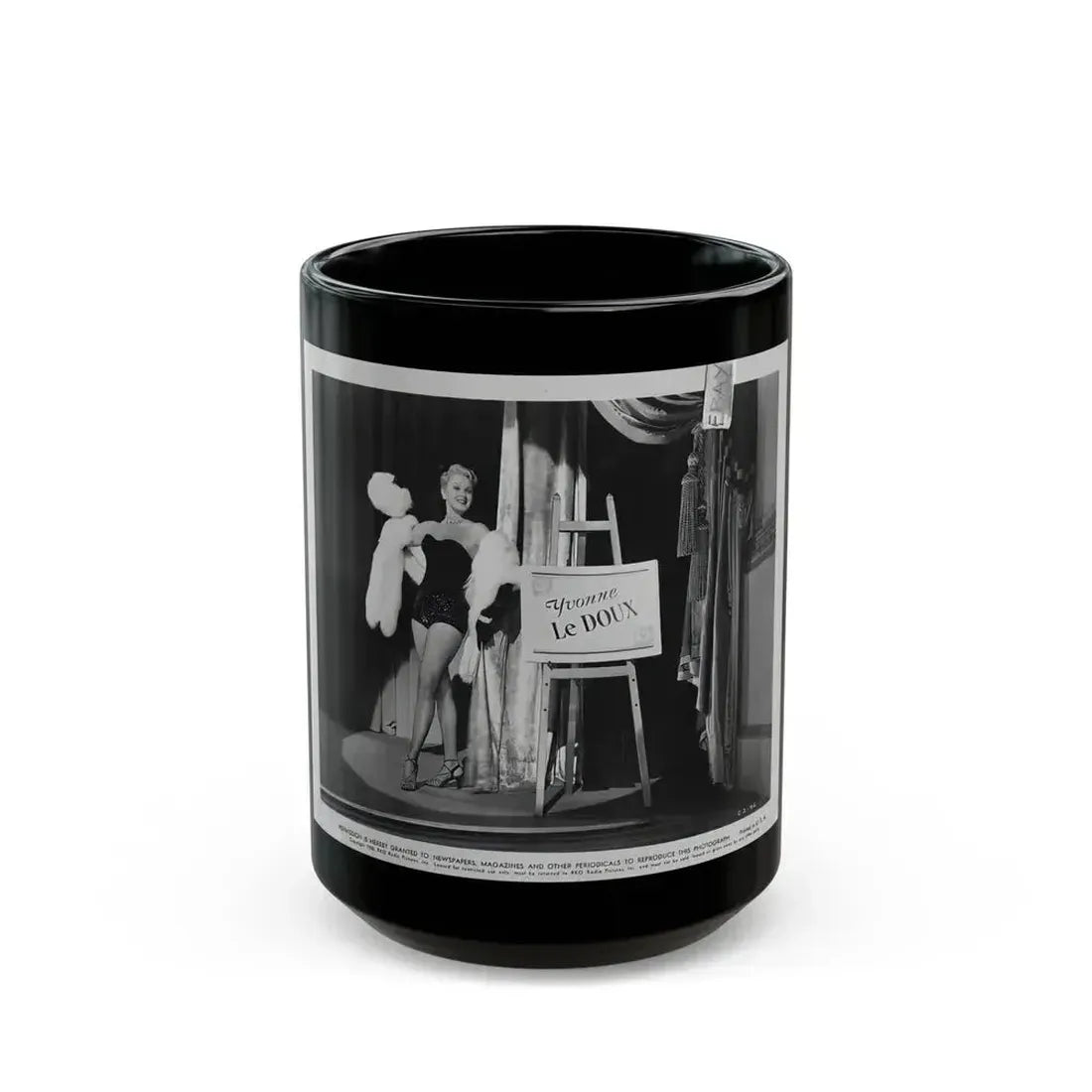 Adele Jergens #249 - Vintage B&W Glamour Promo Photo Photo for ''Armored Car Robbery'' '50 Film (Vintage Female Icon) Black Coffee Mug 15oz - Go Mug Yourself