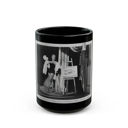 Adele Jergens #249 - Vintage B&W Glamour Promo Photo Photo for ''Armored Car Robbery'' '50 Film (Vintage Female Icon) Black Coffee Mug 15oz - Go Mug Yourself