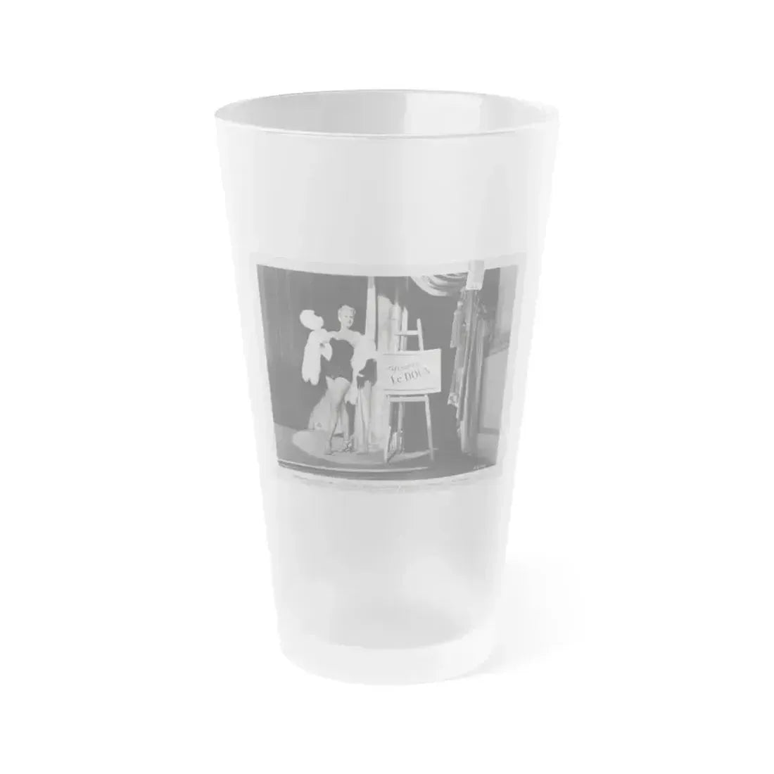 Adele Jergens #249 - Vintage B&W Glamour Promo Photo Photo for ''Armored Car Robbery'' '50 Film (Vintage Female Icon) Frosted Pint Glass 16oz 16oz Frosted - Go Mug Yourself