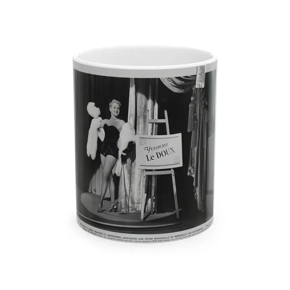 Adele Jergens #249 - Vintage B&W Glamour Promo Photo Photo for ''Armored Car Robbery'' '50 Film (Vintage Female Icon) White Coffee Mug 11oz - Go Mug Yourself