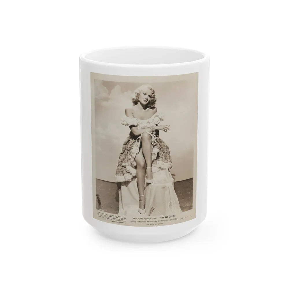 Adele Jergens #250 (Vintage Female Icon) White Coffee Mug-15oz-Go Mug Yourself