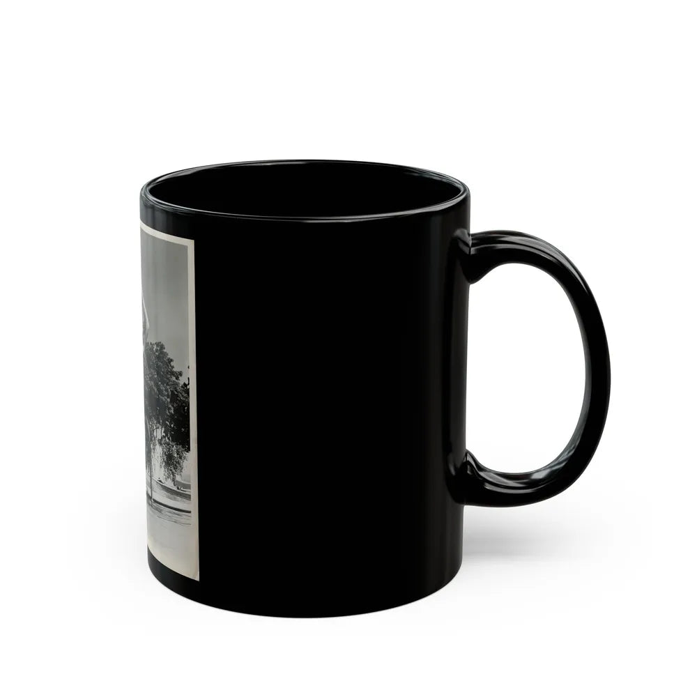 Adele Jergens #251 - B&W Full Body Cheesecake Photo (Vintage Female Icon) Black Coffee Mug-Go Mug Yourself