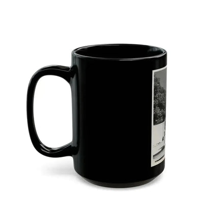Adele Jergens #251 - B&W Full Body Cheesecake Photo (Vintage Female Icon) Black Coffee Mug - Go Mug Yourself