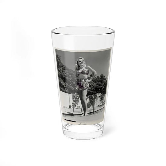 Adele Jergens #251 - B&W Full Body Cheesecake Photo (Vintage Female Icon) Pint Glass 16oz-16oz-Go Mug Yourself