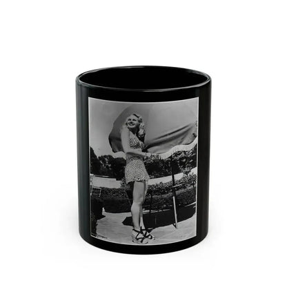 Adele Jergens #252 (Vintage Female Icon) Black Coffee Mug 11oz - Go Mug Yourself
