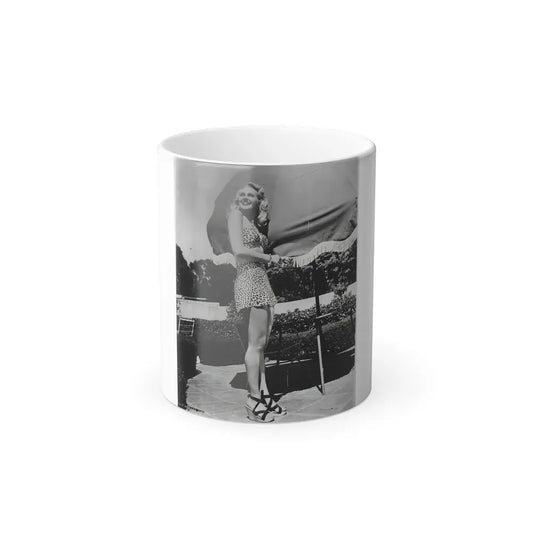 Adele Jergens #252 (Vintage Female Icon) Color Changing Coffee Mug 11oz - Go Mug Yourself