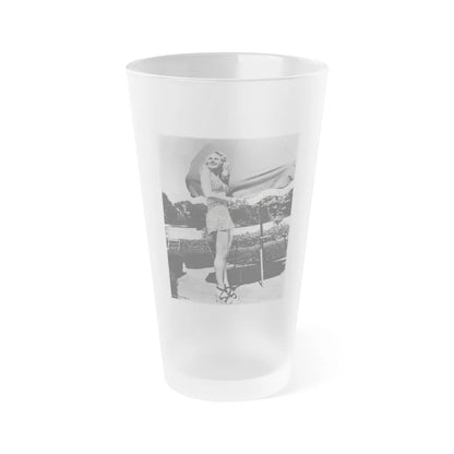 Adele Jergens #252 (Vintage Female Icon) Frosted Pint Glass 16oz-16oz-Frosted-Go Mug Yourself