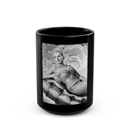 Adele Jergens #253 (Vintage Female Icon) Black Coffee Mug-15oz-Go Mug Yourself