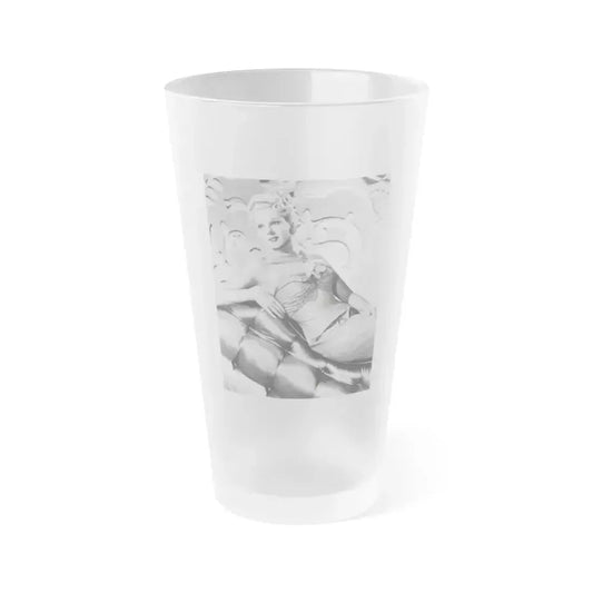 Adele Jergens #253 (Vintage Female Icon) Frosted Pint Glass 16oz 16oz Frosted - Go Mug Yourself