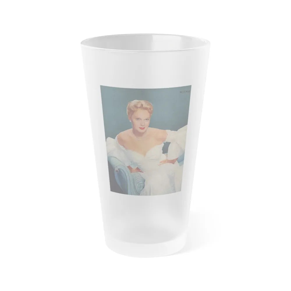 Adele Jergens #254 (Vintage Female Icon) Frosted Pint Glass 16oz-16oz-Frosted-Go Mug Yourself