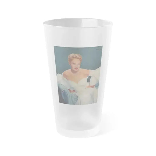 Adele Jergens #254 (Vintage Female Icon) Frosted Pint Glass 16oz 16oz Frosted - Go Mug Yourself