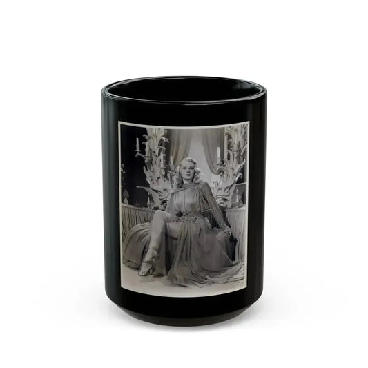 Adele Jergens #256 (Vintage Female Icon) Black Coffee Mug 15oz - Go Mug Yourself