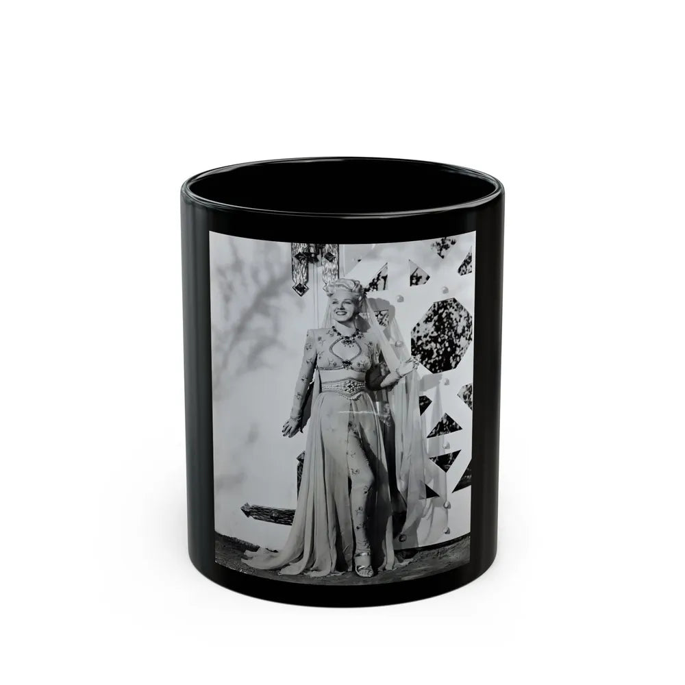 Adele Jergens #257 (Vintage Female Icon) Black Coffee Mug-11oz-Go Mug Yourself