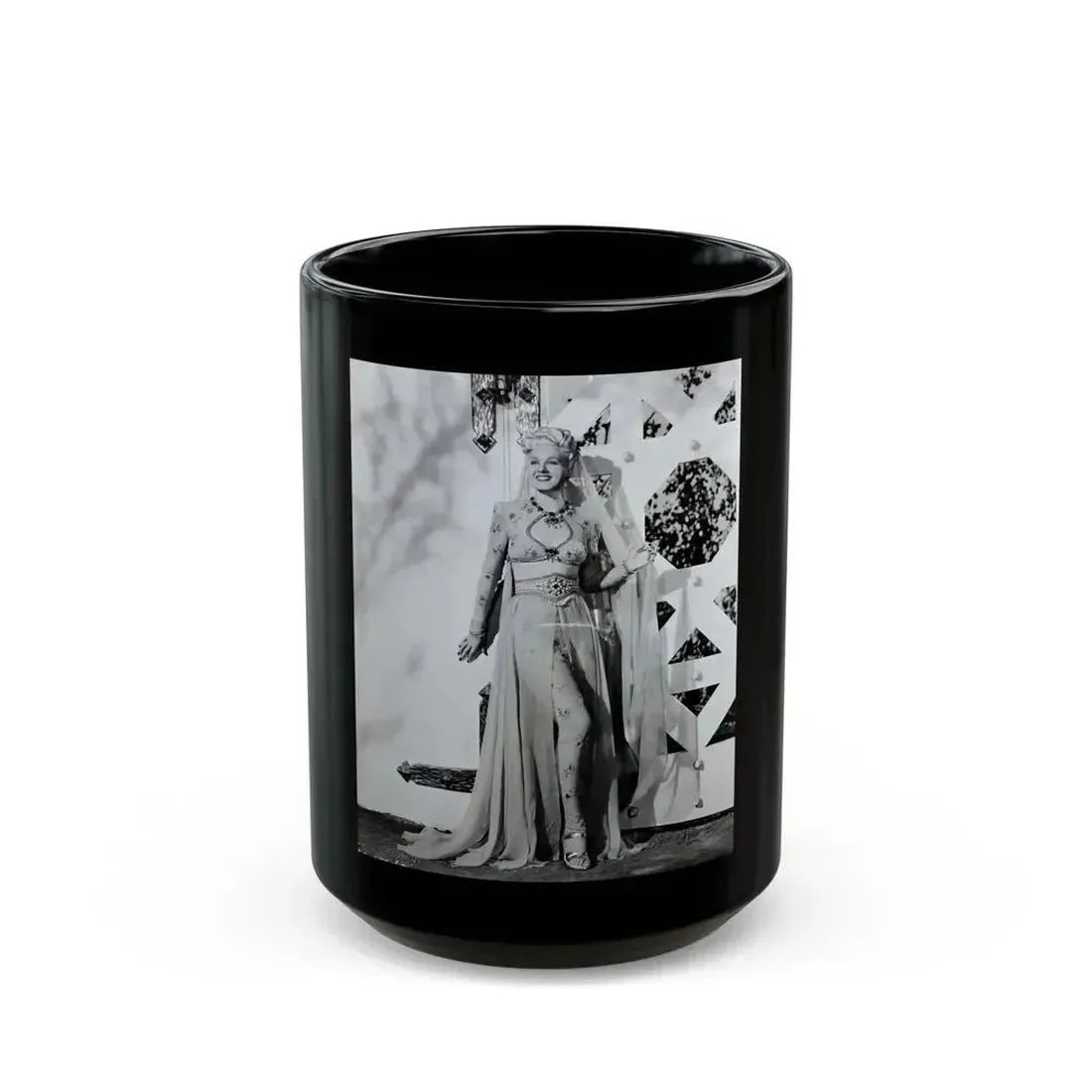 Adele Jergens #257 (Vintage Female Icon) Black Coffee Mug 15oz - Go Mug Yourself