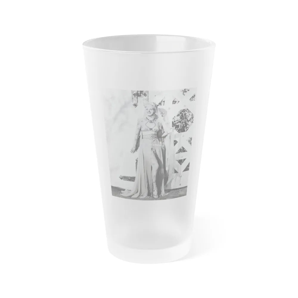 Adele Jergens #257 (Vintage Female Icon) Frosted Pint Glass 16oz-16oz-Frosted-Go Mug Yourself