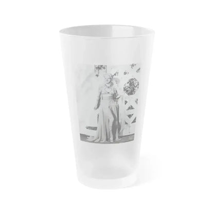 Adele Jergens #257 (Vintage Female Icon) Frosted Pint Glass 16oz 16oz Frosted - Go Mug Yourself