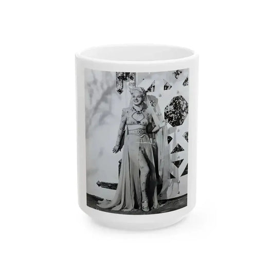Adele Jergens #257 (Vintage Female Icon) White Coffee Mug 15oz - Go Mug Yourself