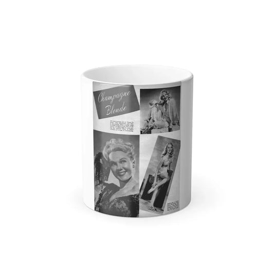 Adele Jergens #258 - 1 Page, 3 B&W Photos including Glamour & Pin-Up Photos also 2 Captions Circa 1947 Mag. Page (Vintage Female Icon) Color Changing Coffee Mug 11oz - Go Mug Yourself