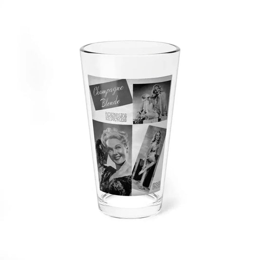 Adele Jergens #258 - 1 Page, 3 B&W Photos including Glamour & Pin-Up Photos also 2 Captions Circa 1947 Mag. Page (Vintage Female Icon) Pint Glass 16oz 16oz - Go Mug Yourself
