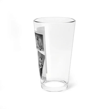 Adele Jergens #258 - 1 Page, 3 B&W Photos including Glamour & Pin-Up Photos also 2 Captions Circa 1947 Mag. Page (Vintage Female Icon) Pint Glass 16oz - Go Mug Yourself