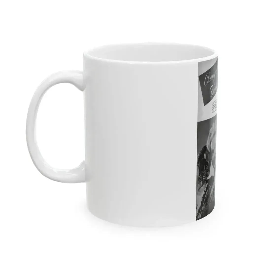 Adele Jergens #258 - 1 Page, 3 B&W Photos including Glamour & Pin-Up Photos also 2 Captions Circa 1947 Mag. Page (Vintage Female Icon) White Coffee Mug - Go Mug Yourself