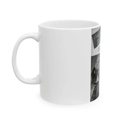 Adele Jergens #258 - 1 Page, 3 B&W Photos including Glamour & Pin-Up Photos also 2 Captions Circa 1947 Mag. Page (Vintage Female Icon) White Coffee Mug - Go Mug Yourself