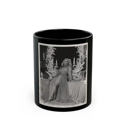 Adele Jergens #259 - 8x10 Vintage B&W Glamour Promo Photo for ''A Thousand And One Nights'' '45 Film (Vintage Female Icon) Black Coffee Mug 11oz - Go Mug Yourself
