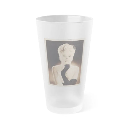 Adele Jergens #26 (Vintage Female Icon) Frosted Pint Glass 16oz-16oz-Frosted-Go Mug Yourself