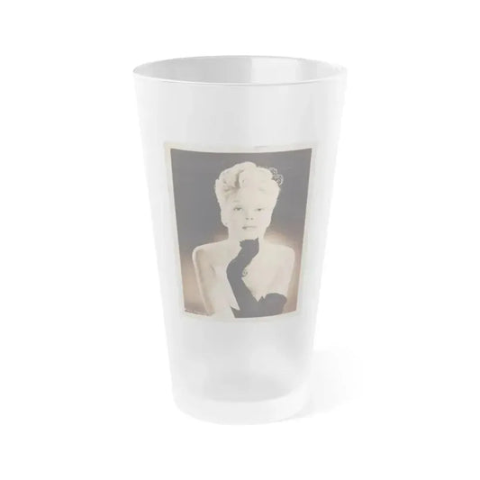 Adele Jergens #26 (Vintage Female Icon) Frosted Pint Glass 16oz 16oz Frosted - Go Mug Yourself