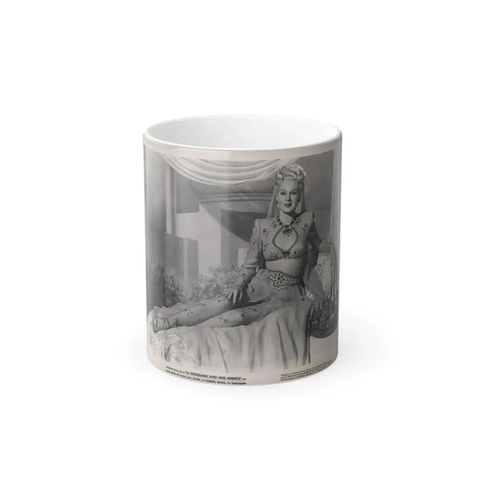 Adele Jergens #260 - 8x10 Vintage B&W Glamour Promo Photo for ''A Thousand And One Nights'' '45 Film (Vintage Female Icon) Color Changing Coffee Mug 11oz - Go Mug Yourself