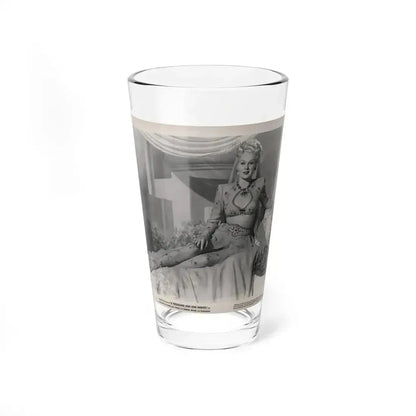Adele Jergens #260 - 8x10 Vintage B&W Glamour Promo Photo for ''A Thousand And One Nights'' '45 Film (Vintage Female Icon) Pint Glass 16oz 16oz - Go Mug Yourself