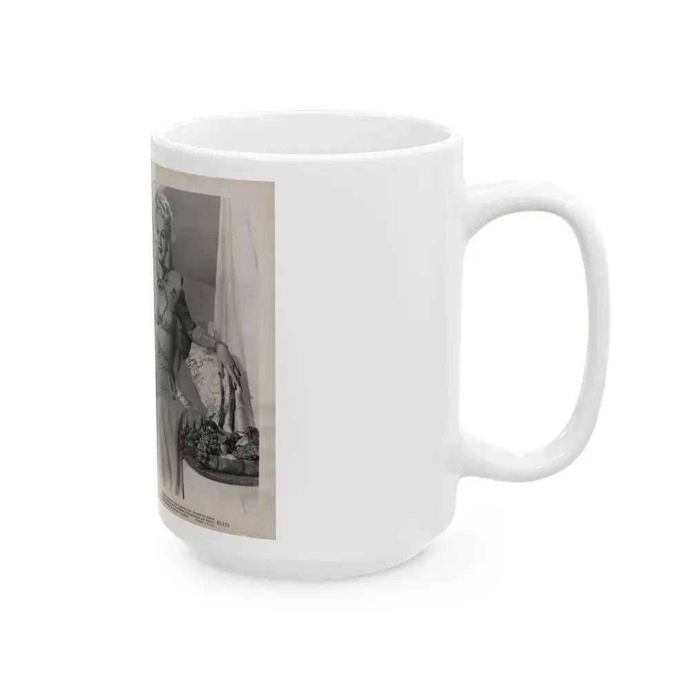 Adele Jergens #260 - 8x10 Vintage B&W Glamour Promo Photo for ''A Thousand And One Nights'' '45 Film (Vintage Female Icon) White Coffee Mug - Go Mug Yourself
