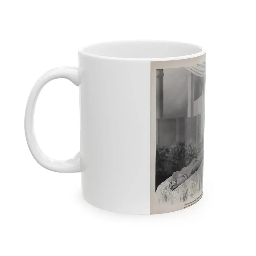 Adele Jergens #260 - 8x10 Vintage B&W Glamour Promo Photo for ''A Thousand And One Nights'' '45 Film (Vintage Female Icon) White Coffee Mug - Go Mug Yourself