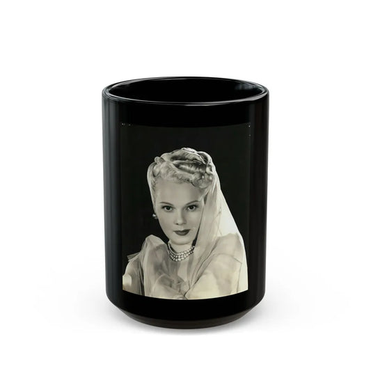 Adele Jergens #261 (Vintage Female Icon) Black Coffee Mug-15oz-Go Mug Yourself