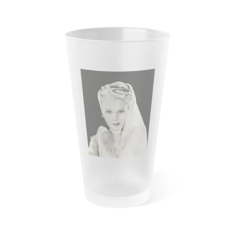 Adele Jergens #261 (Vintage Female Icon) Frosted Pint Glass 16oz-16oz-Frosted-Go Mug Yourself