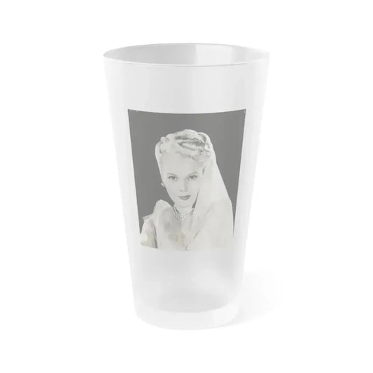 Adele Jergens #261 (Vintage Female Icon) Frosted Pint Glass 16oz 16oz Frosted - Go Mug Yourself