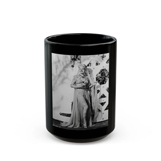 Adele Jergens #262 (Vintage Female Icon) Black Coffee Mug-15oz-Go Mug Yourself