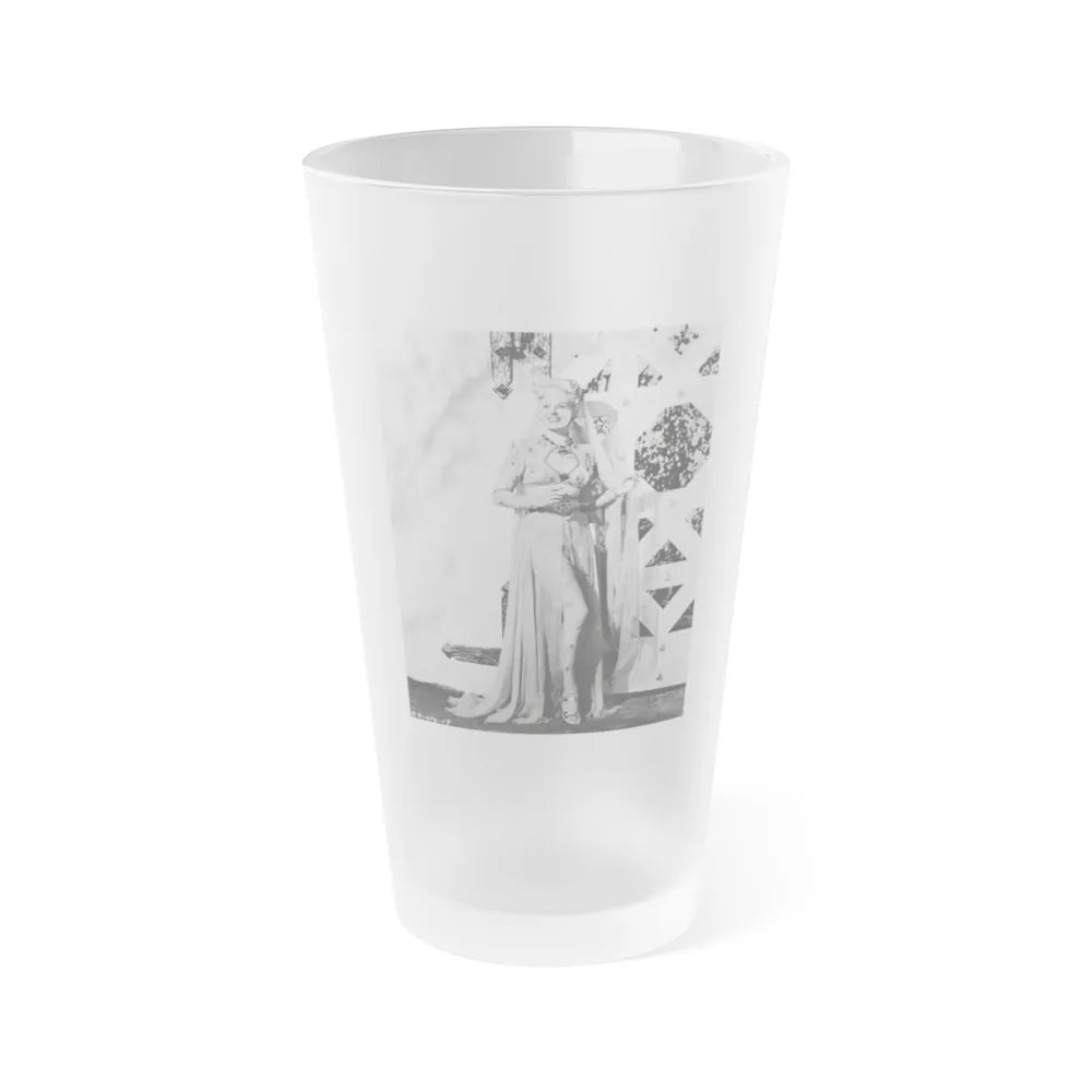 Adele Jergens #262 (Vintage Female Icon) Frosted Pint Glass 16oz-16oz-Frosted-Go Mug Yourself