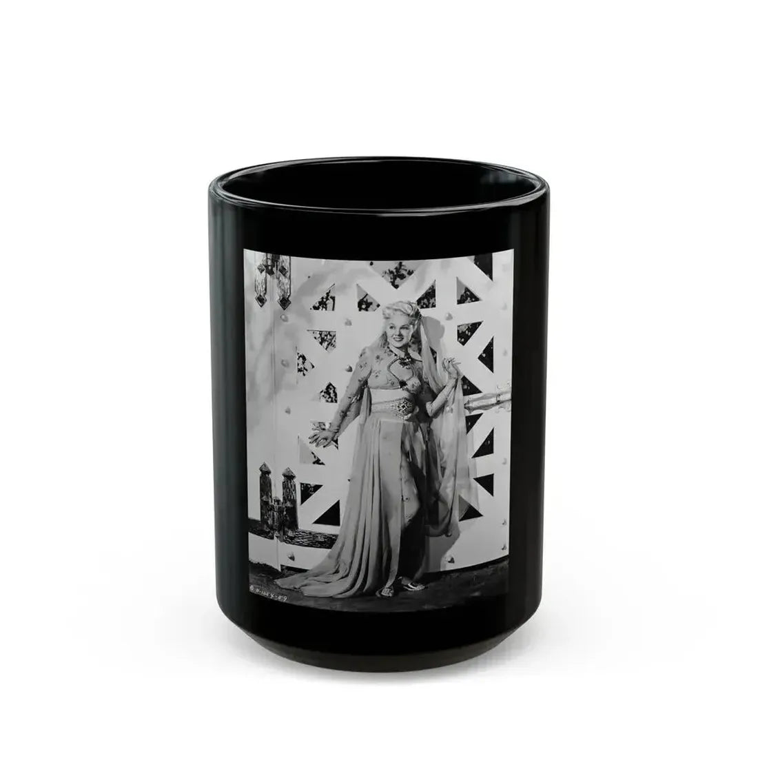 Adele Jergens #263 (Vintage Female Icon) Black Coffee Mug 15oz - Go Mug Yourself